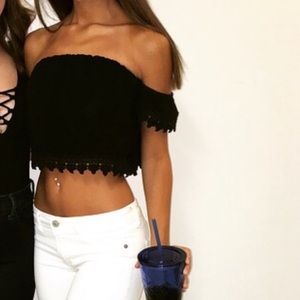 LA Hearts crop top